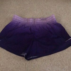 Purple athletic shorts